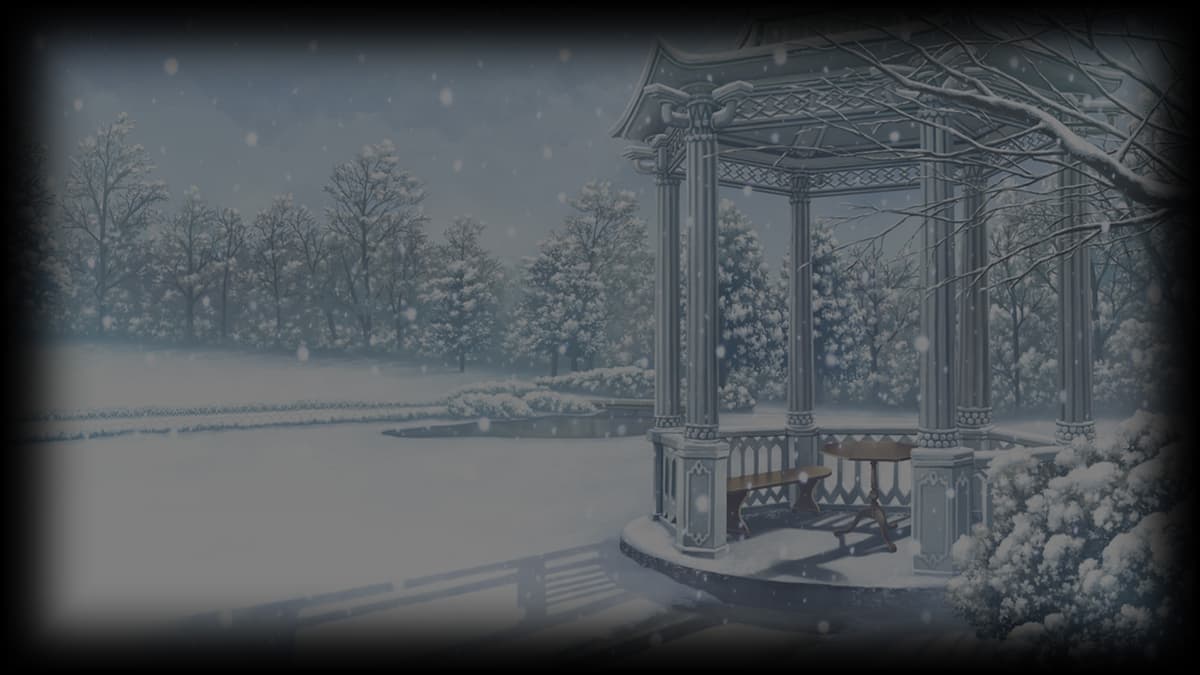 The garden in the snow