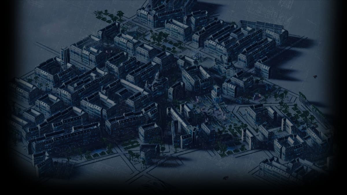 Isometric view on city