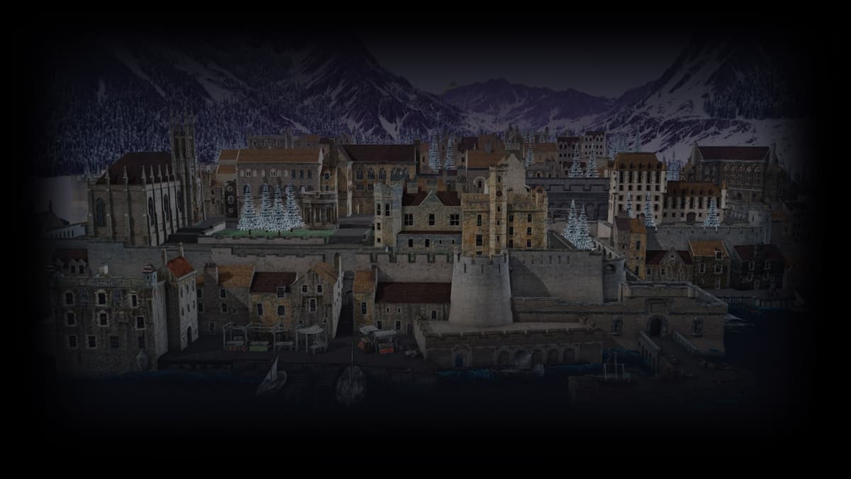 Winter european city